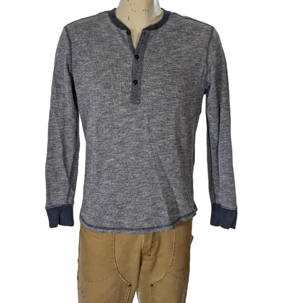 Jack Spade Cotton Henley Shirt Sweater Sz M EUC